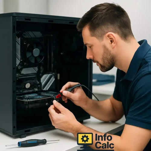 Tehnician Infocalc În Brăila Realizând Diagnosticare Și Reparații De Calculatoare