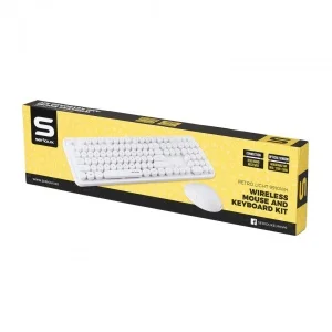 Srx9910Wh Kit Tastatura+Mouse Serioux Retro Light 9910Wh