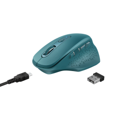 Tr-24034 Mouse Trust Ozaa, Rechargeable Wireless, Blue