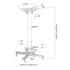 Cl25-540Bl1 Suport Tavan Proiector Neomounts By Newstar Cl25-540Bl1, 60-90Cm, Max 35Kg